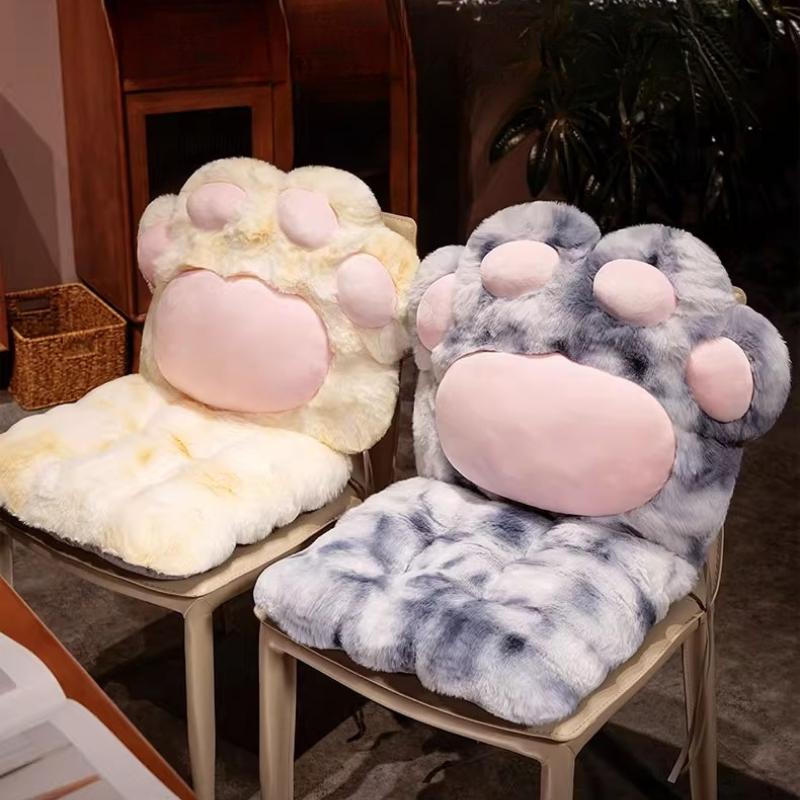 40x90cm Cute Cat Paw Cushion Single Casual Office Chair 2-In-1 Seat Cushion Home Sofa Soft Cushion Bay Window Tatami Futon Mat