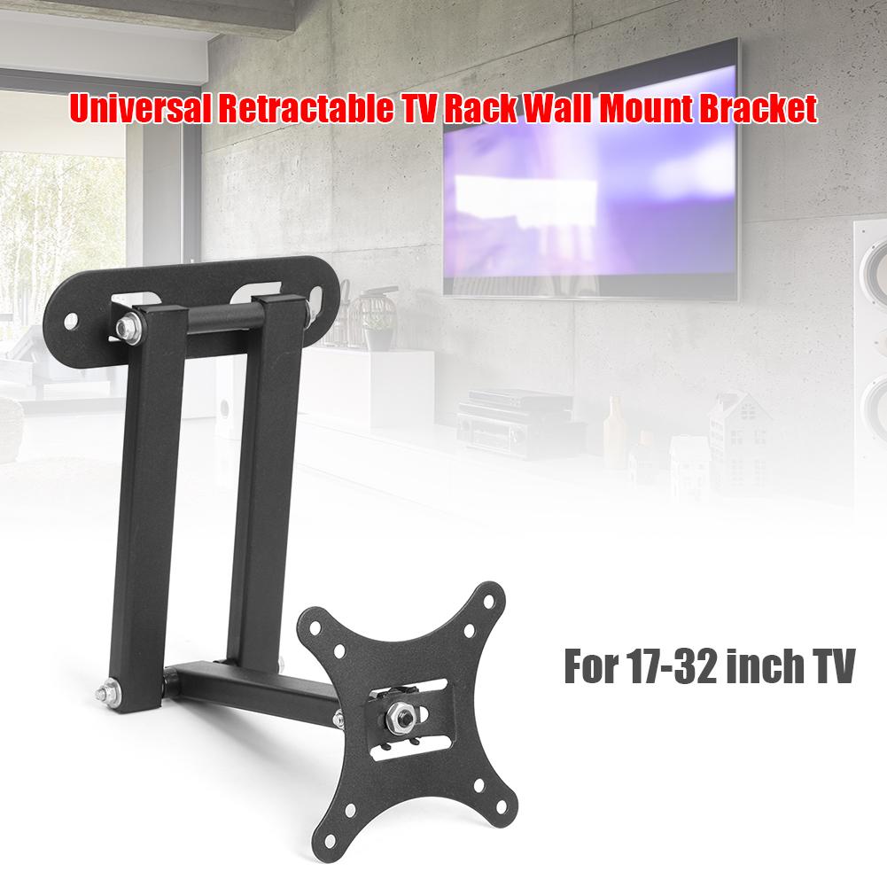 Universelle Wandhalterung Teleskopische Halterung Tragfähigkeit 30KG für Monitor TV 17 bis 32 Zoll Winkelverstellbare Halterung Ausziehbarer Ständer