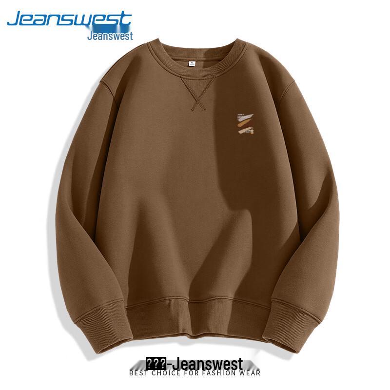Jeanswest Men's Heavyweight American Retro Crewneck Sweatshirt