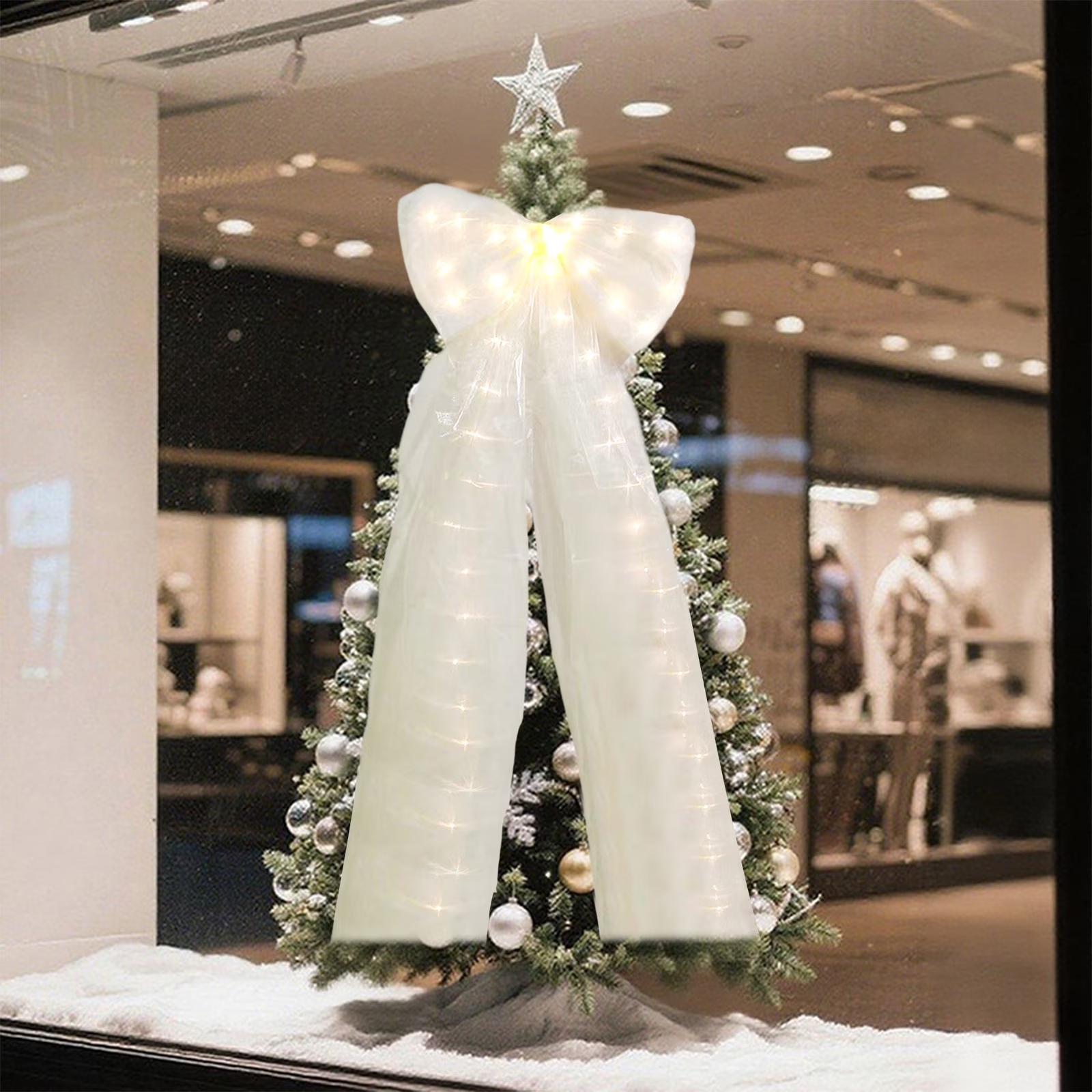 

Рождественские украшения Гигантский бант на рождественскую елку, Бархатный бант для окна, стены, каминной полки, входной двери, крыльца. Рождественские украшения для дома, комнаты, вечеринки. One Size