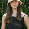 NONLOCAL Crochet Knit Bonnet Hat - Light Beige
