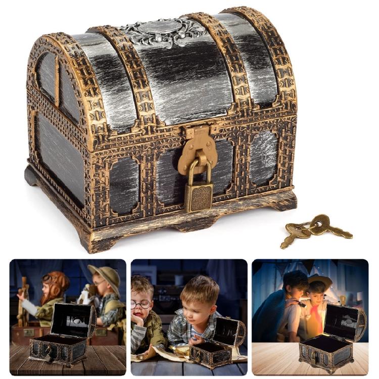 Child Safe ABS Pretend Treasure Box for Educational Role Playing and Daily Storage Tool