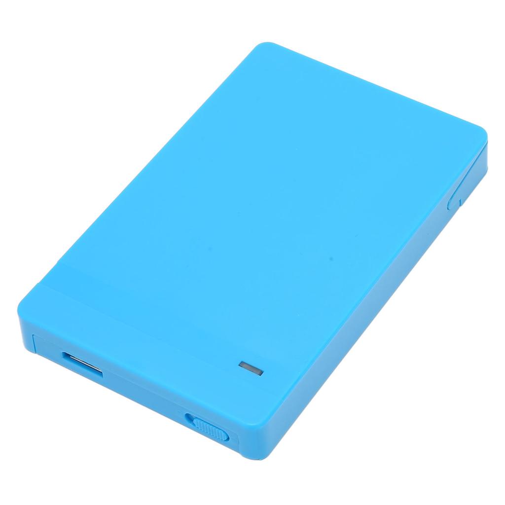 2.5in Hard Drive Enclosure USB3.0 Plug and Play Mobile HDD Enclosure External HDD Case Adapter for Windows for OS Blue