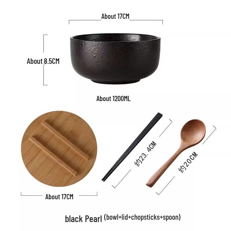 Japanese Style Ceramic Ramen Noodle Bowl