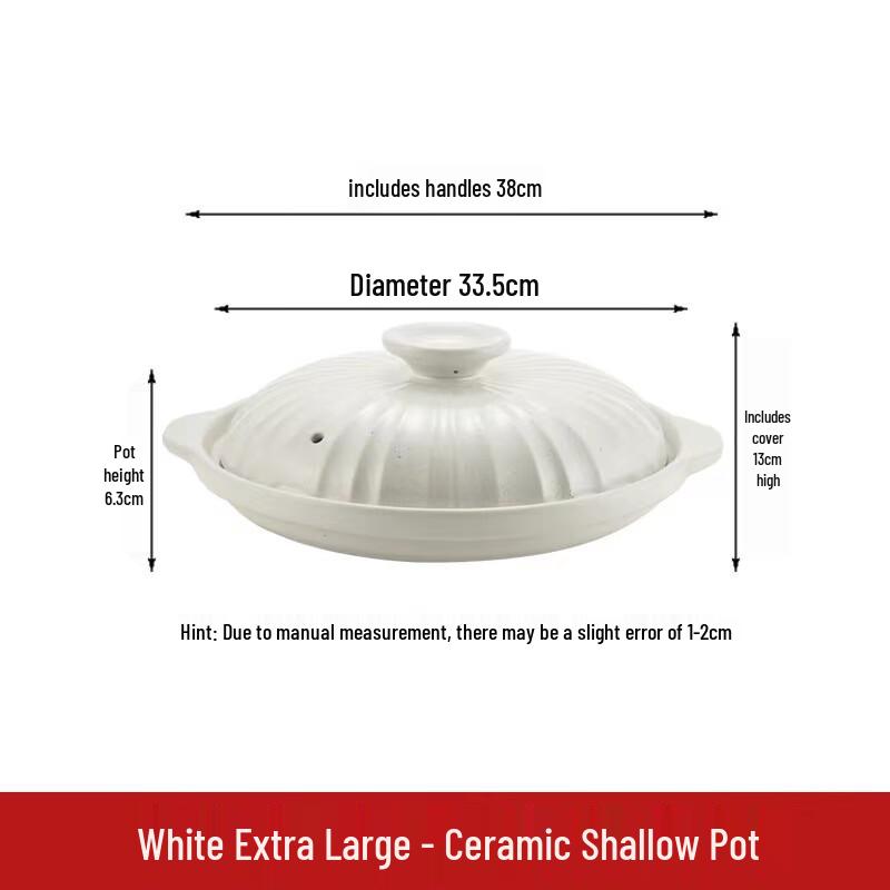 Lilang Ceramic Shallow Casserole Pot