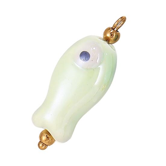 Handmade Ceramic Necklace Pendant, Star Fish Flower Charms with Golden Plated Findings, Ocean Theme Charms for DIY Earring Bracelet Jewelry Making