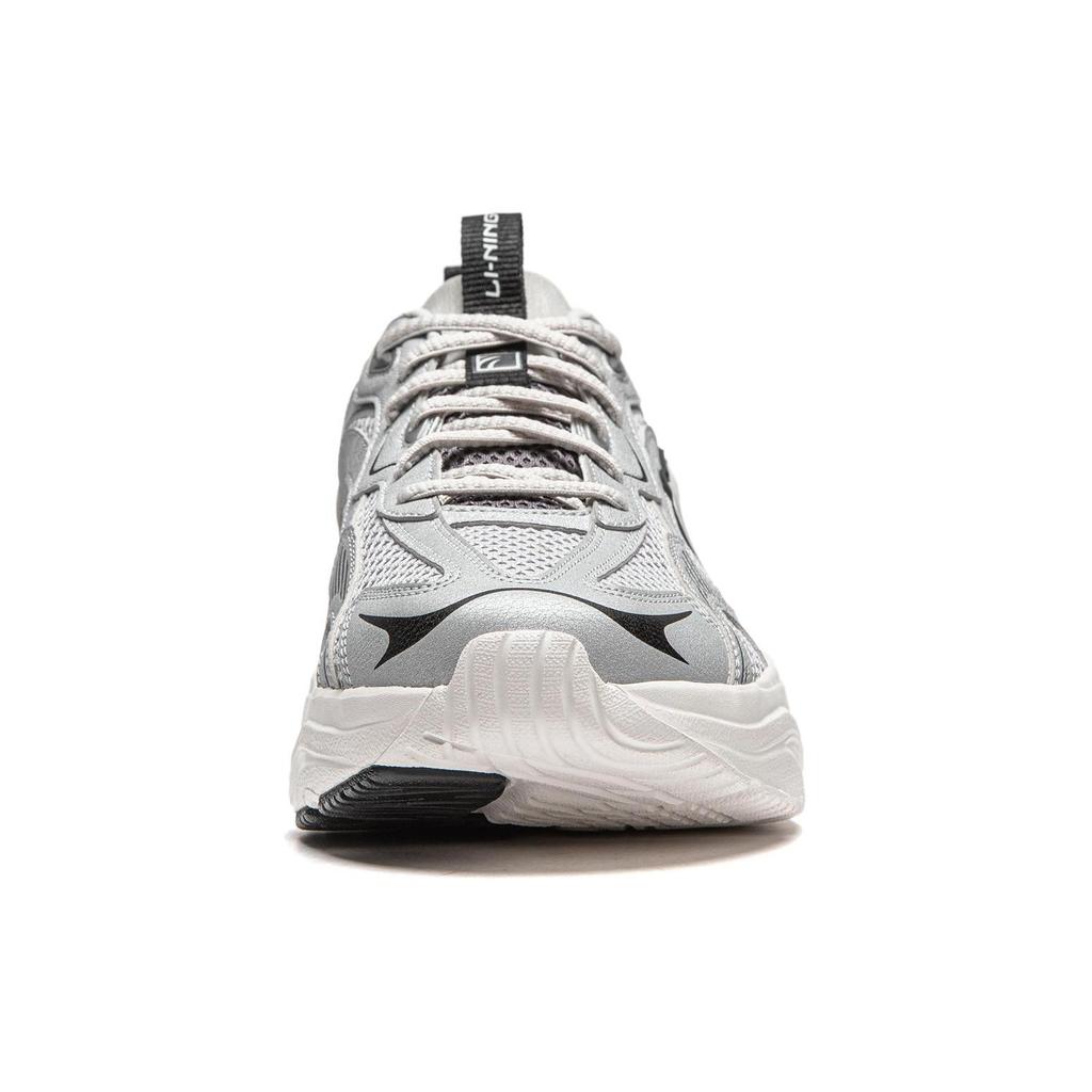 Li Ning Meteor Cushioning Slip Resistant Abrasion Resistant Support Low top Casual Shoes Men's Silver Gray AGCU121-2