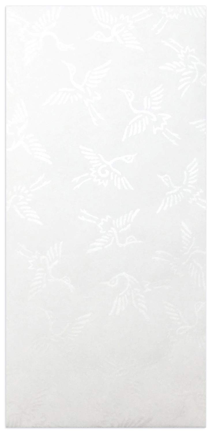 

Kawasumi Washi Envelopes with with Washi Inner 10 Envelopes Kira-zome Crane, White, Wrapping,