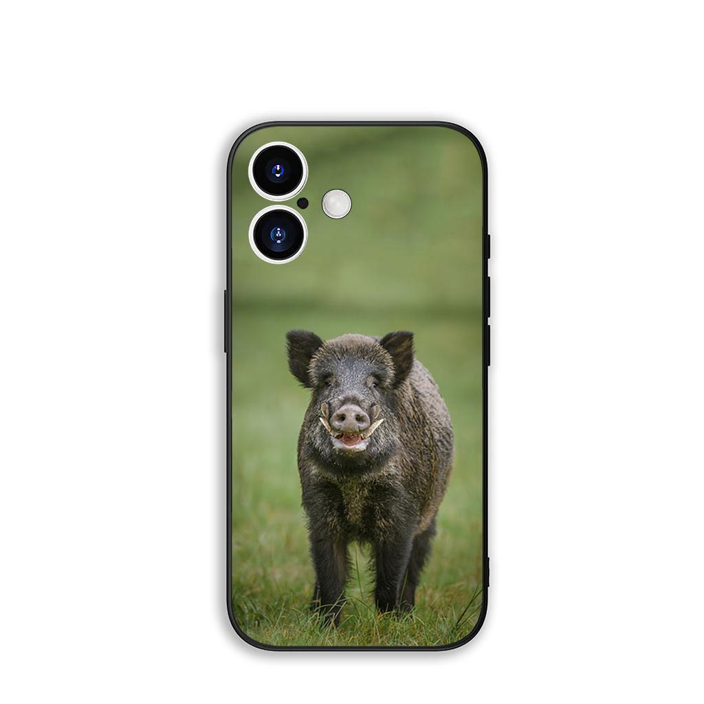 Phone Cover Animal Wild Boar Pig Casing for Apple iPhone 16 15 14 Plus 13 12 Mini 17 Pro Max + ProMax 16E Air 15+ Case