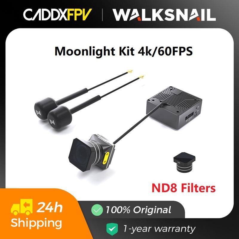 Kit Caddx Walksnail Avatar Moonlight Sensor Starlight Câmera FPV Filtros ND8 4k/60FPS Giroscópio Estabilizado EIS Integrado Campo de Visão 160° Para Drone