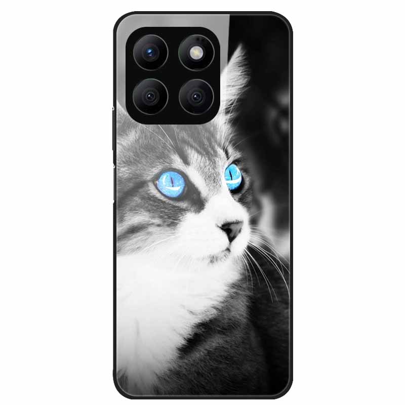 For Honor X8C Case Tempered Glass Hard PC Back Shell for Honor X8C 4G Phone Cases Bumper Covers for HonorX8C X 8C Fashion Shells