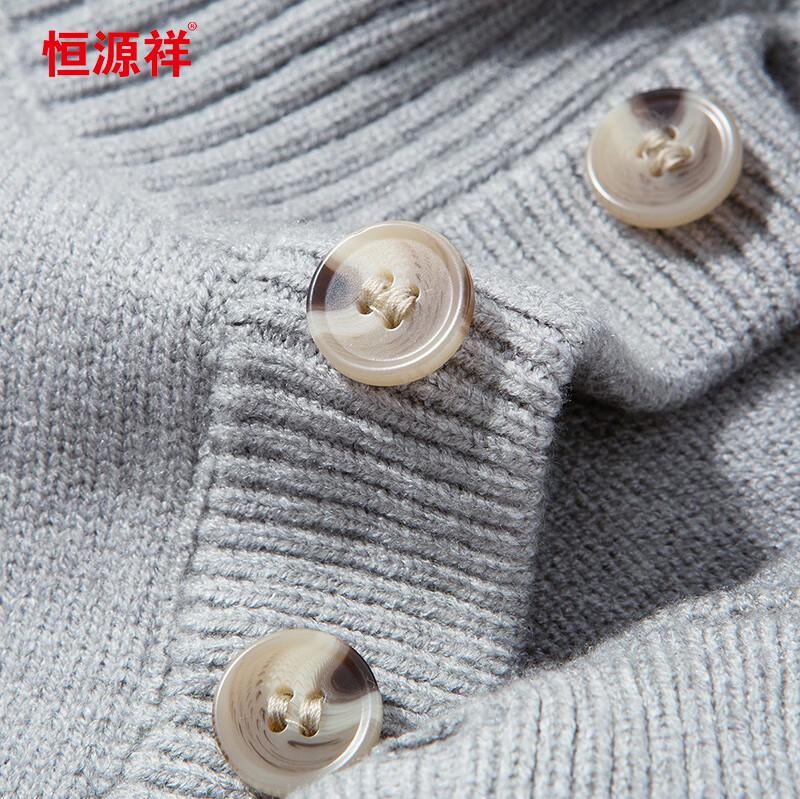 Hengyuanxiang Men's Thickened Turtleneck Knit Sweater