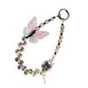 Elegant Butterfly Phone Chain Contemporary Beaded Butterfly Phone Chain Strap Accessory For Style Enthusiasts