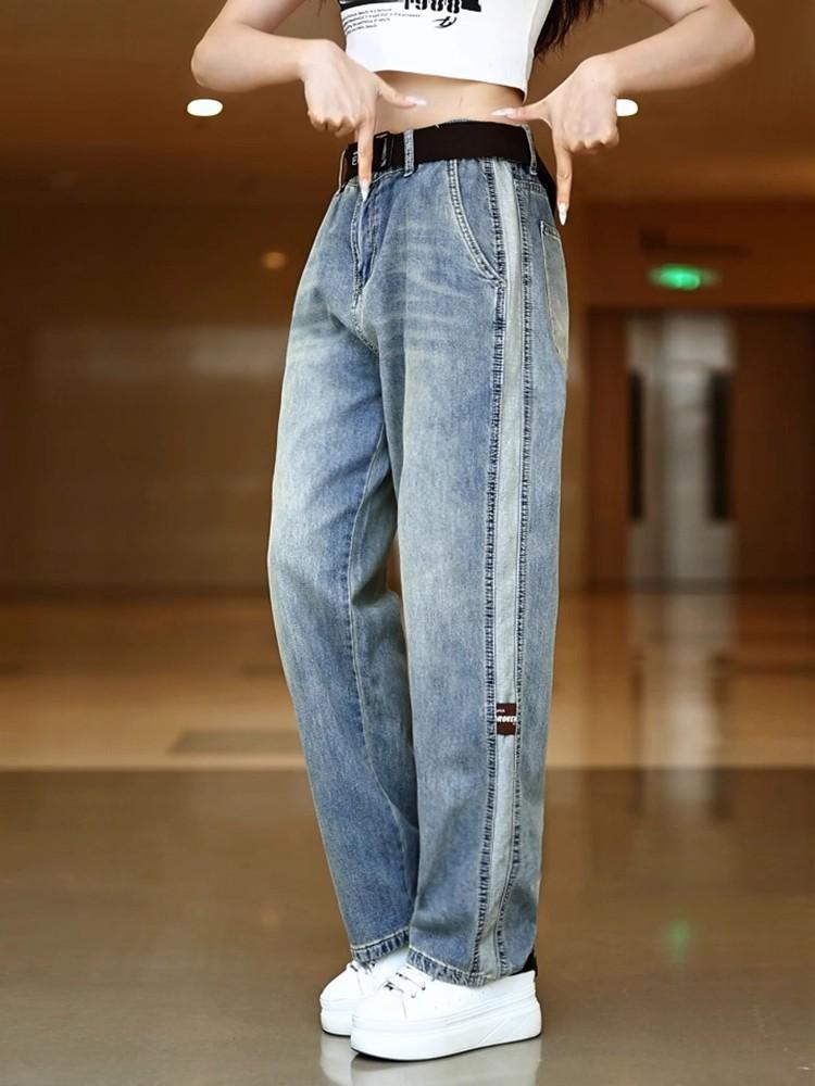 JYL Men s Bootcut Jeans American Heavy Washed Spring Slim Denim 33 бездна