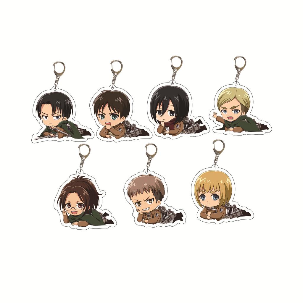 Attack on Titan Key Ring Acrylic Key Ring Custom Logo Print Creative Backpack Accessory Stock Available High Quality