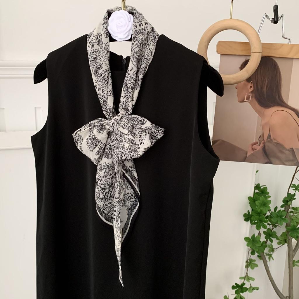 Scarf for Women Versatile Neck Flower Scarf Versatile Striped Headband Hairband Scarf