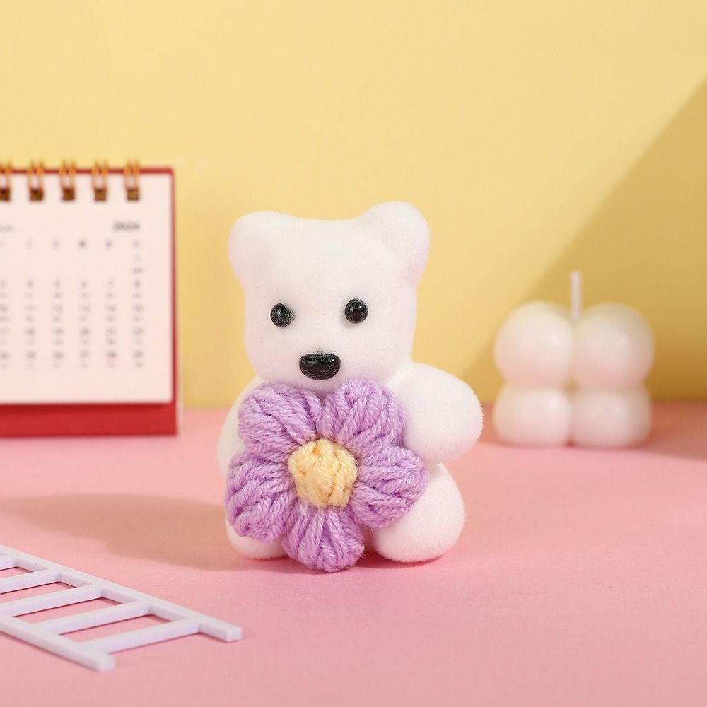 10pcs/bag Plush Doll Mini Bear Flower Bouquet Plush Animal Cartoon Bouquet Doll  Girl Birthday Gift