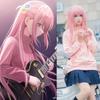 Gotou Hitori Cosplay Bocchi The Rock Gotou Hitori Kostium Cosplay Mundurek JK Różowa Kurtka Spódnica Peruka Garnitur Halloween Cosplay Anime
