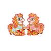 1 Pair Flocking Paper 2026 Zodiac Horse Stickers Chinese Style Spring Festival Couplets  Celebration
