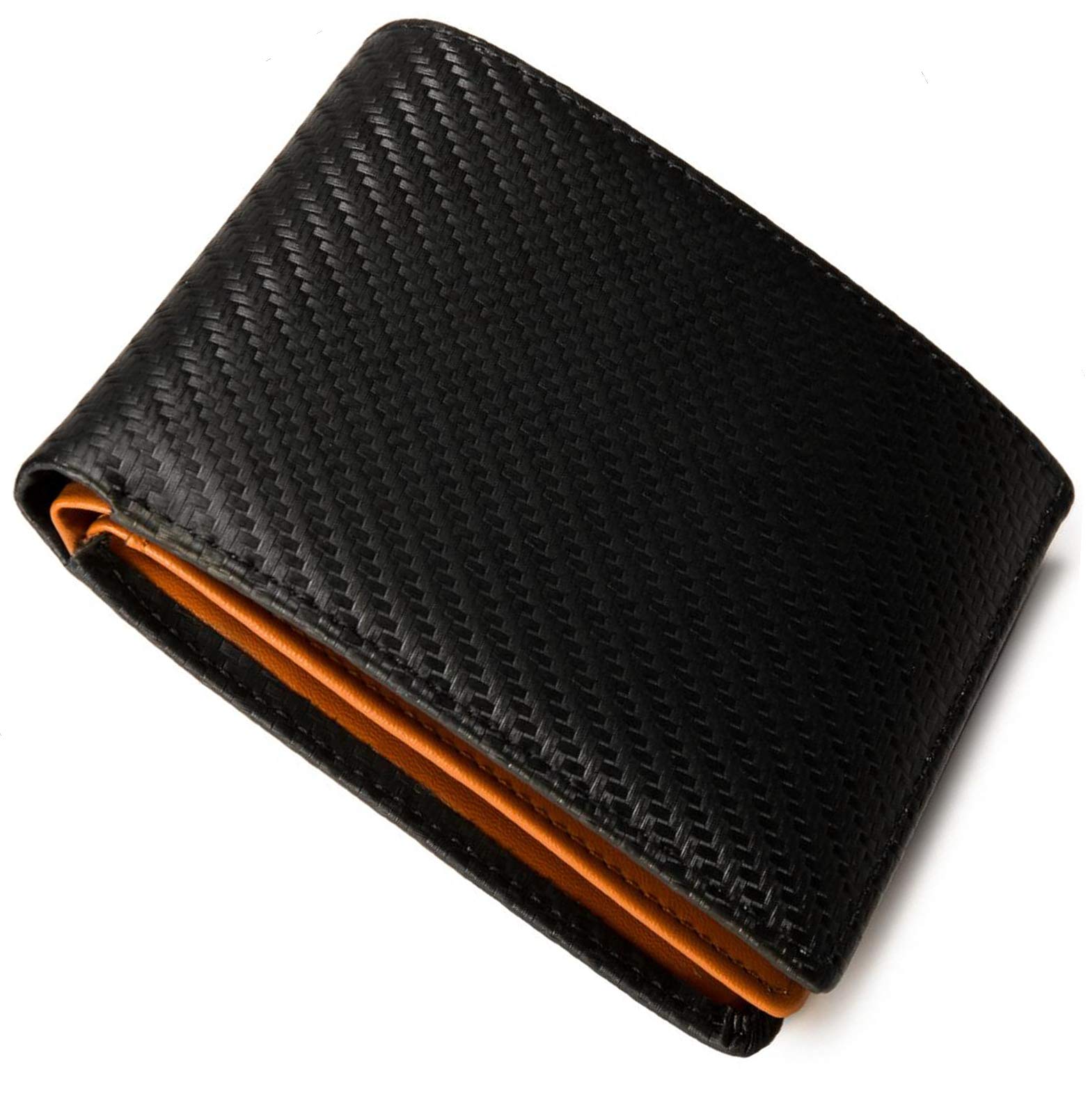 

Legare Carbon Leather Bifold Wallet with Hidden Pocket, Holds Many Cards, 5 Colors (Brown) (Includes Original Presentation Box)