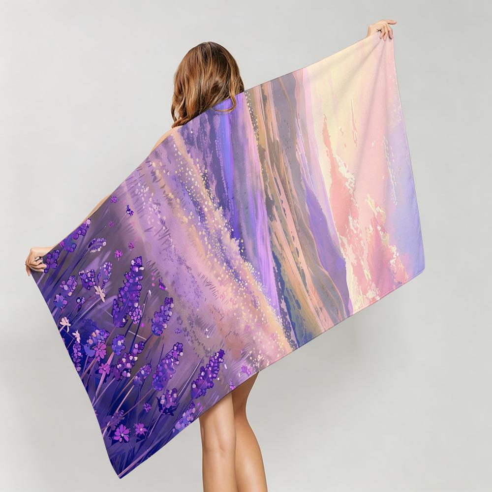 Provence Lavender Towel Five-Star Hotel Quality Eco-Friendly Ultra Soft Thick Towels & Beach Towels