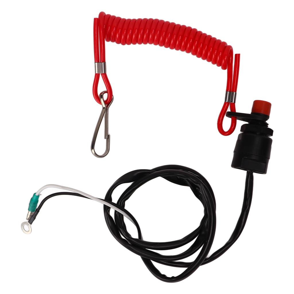 Außenbordmotor Stoppschalter ABS Wasserdicht Flexibles Clip-Design Bootssicherheitsschalter 95cm