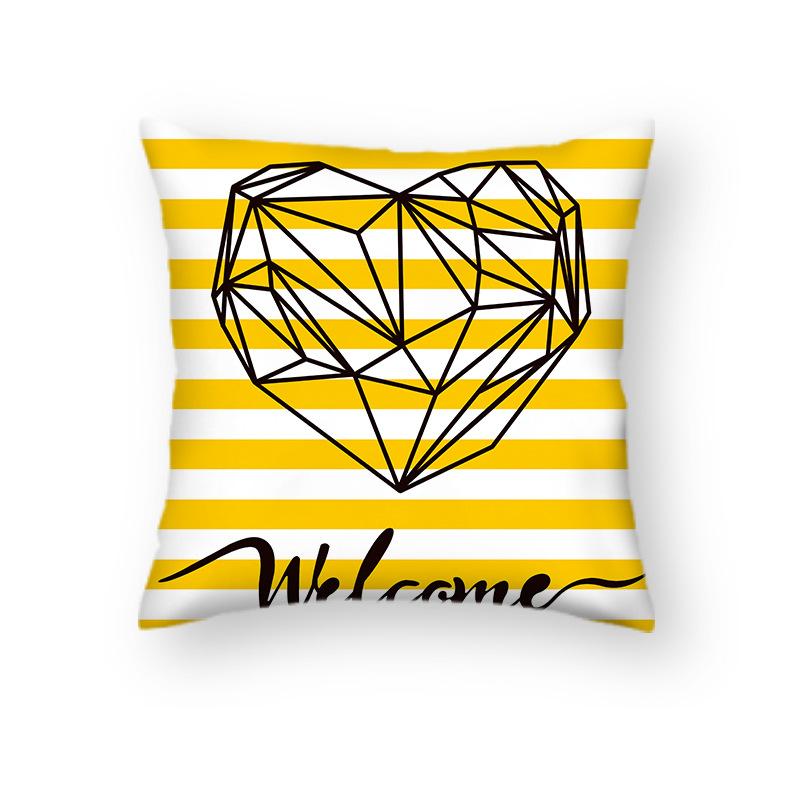 Nordic Ins Style Geometric Cartoon Animal Pillowcase Office Car Cushion Sofa Decoration Pillowcase