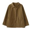 Real Shot Women’s Artistic Long Sleeve Lapel Jacket - 2026 Spring/Autumn Korean Style, Loose Fit, Plus Size, Casual and Versatile.