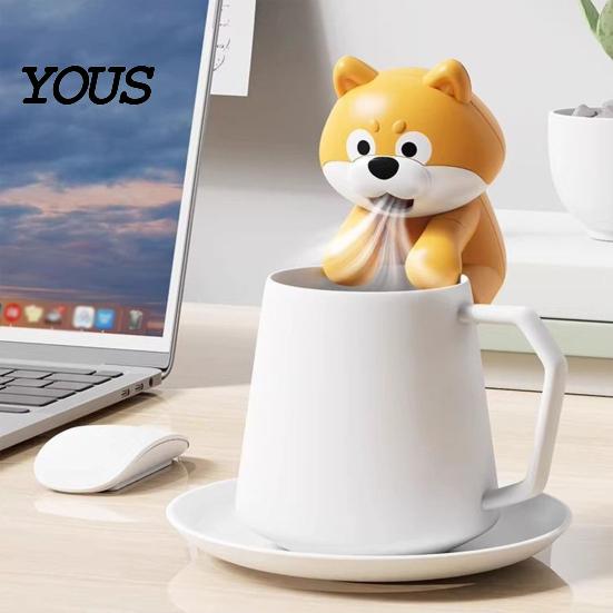 Mini Food Fan Clip-on Cooling for Cup & Bowl, Rechargeable Dog Fan, Clip-On Edge Hanging Cooler Hot Drinks Coffee Tea