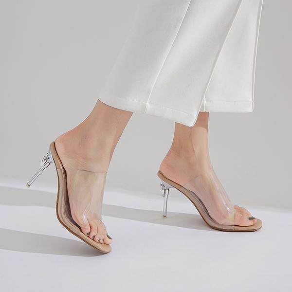clear heels small