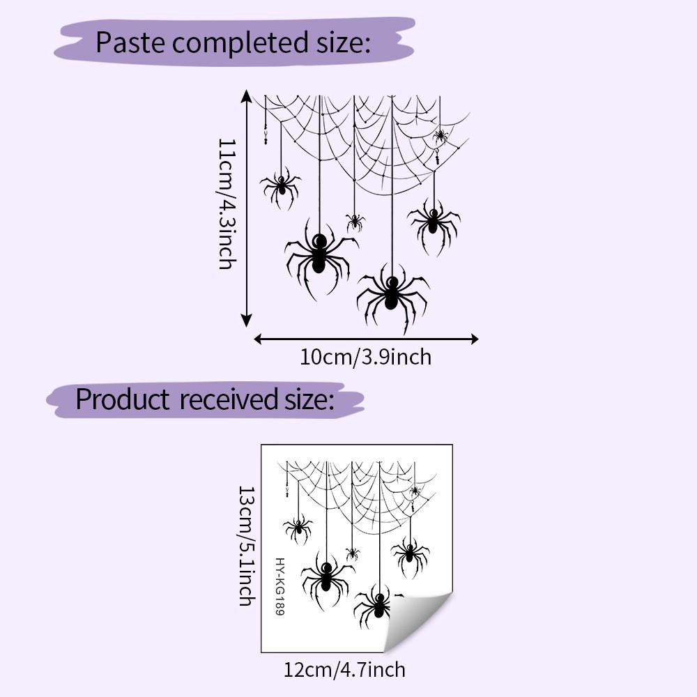 Web Selfadhesive Spider Art Pvc Wall Decal For Living Room And Entryway Decor
