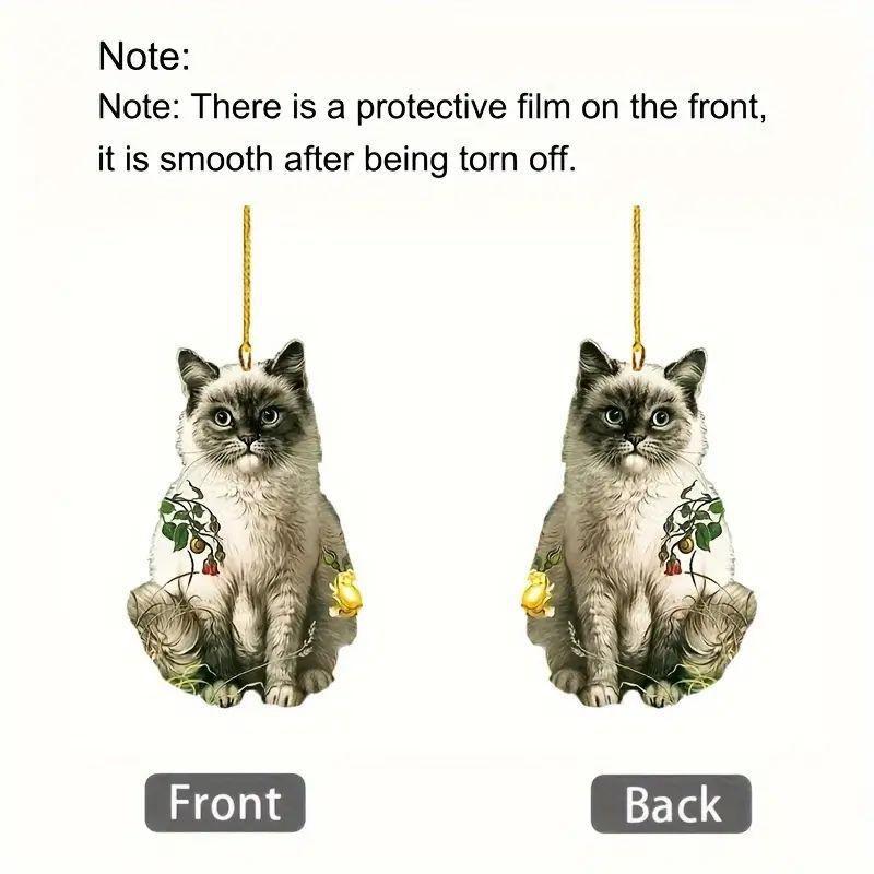 Acrylic Cat Fun Car Decoration Pendant For Creative Auto Interior Design