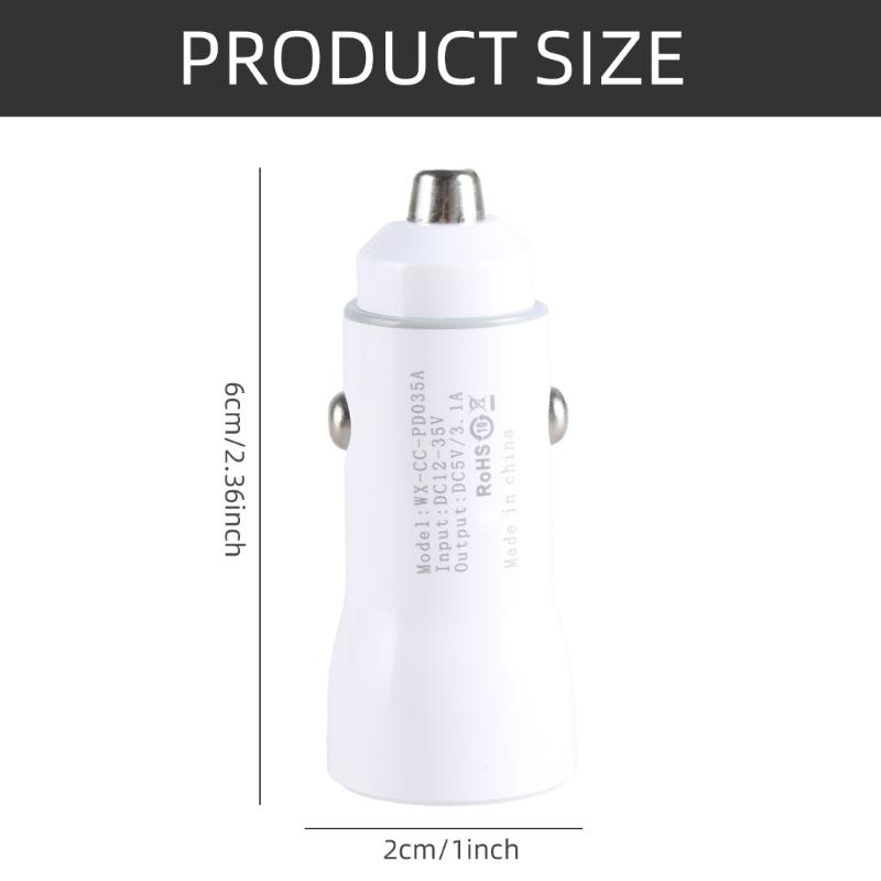 High Speed Charging Head Car Adapter with Double USB Port Intelligent Recognition Chip for Efficient Device Charging