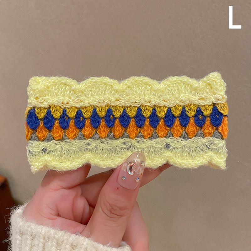 

Retro Knitted Flowers Bangs Magic Paste Posts Hair Sticker Clip For Women Children Fringe Hair Bang Patch Hair Styling Tools