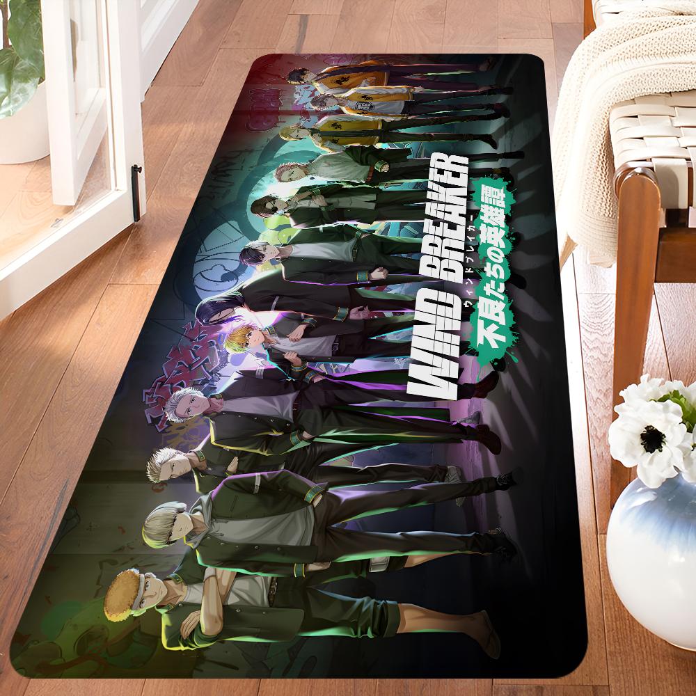 Wind Breaker Anime Room Mats Washable Non-Slip Living Room Sofa Chairs Area Mat Kitchen Alfombra