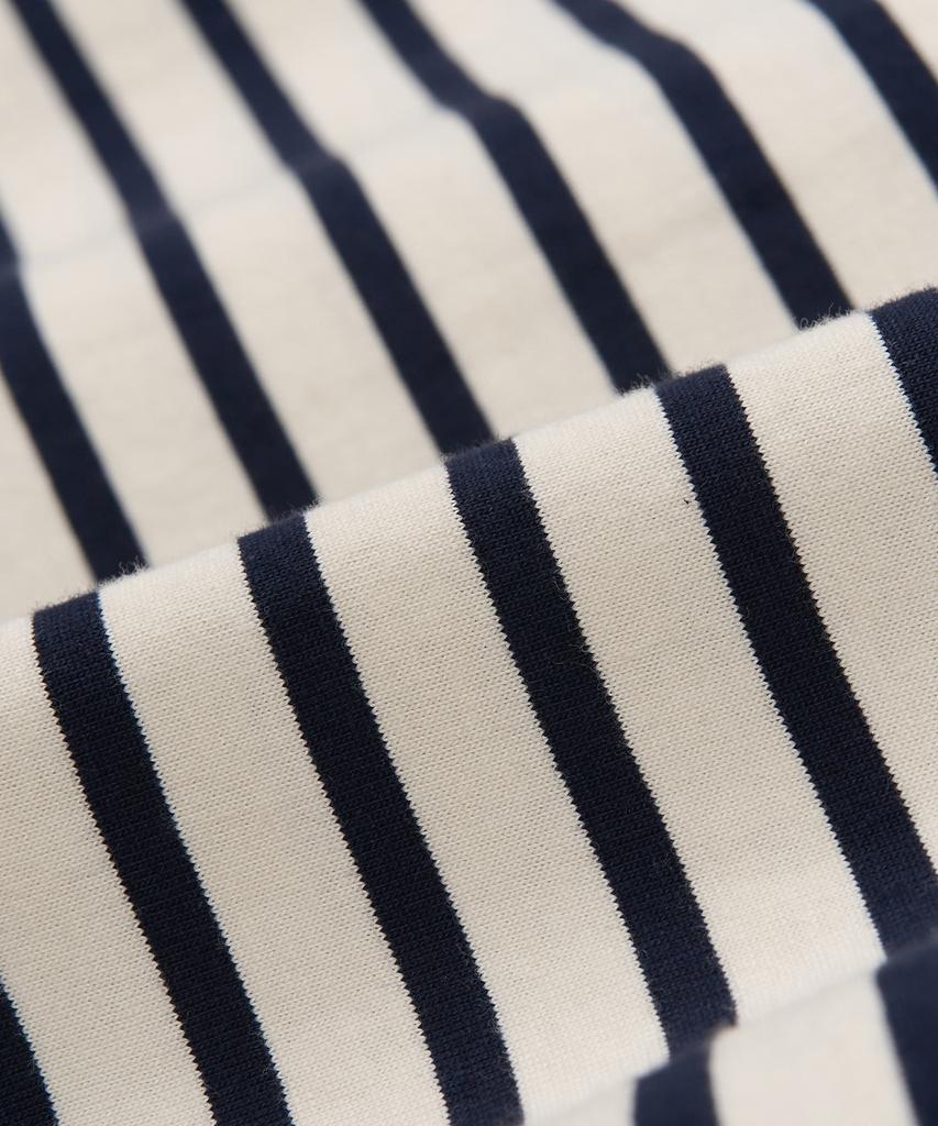 EXCONTAINER Loose Fit Striped Long Sleeve (Ivory/Navy)