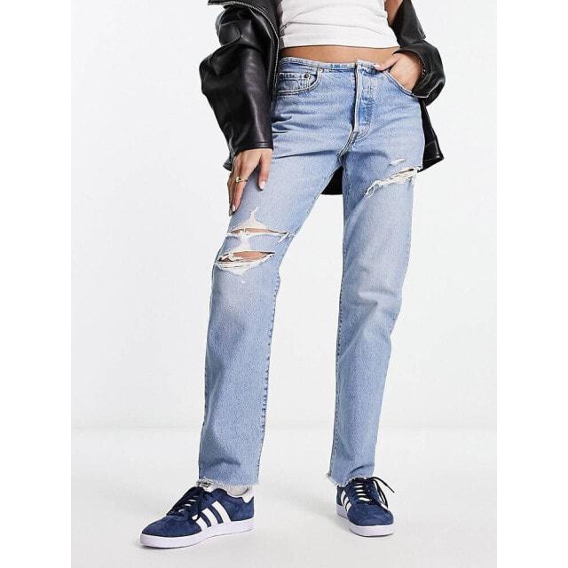 

Светло-голубые джинсы Levi s 501 с мини-талией