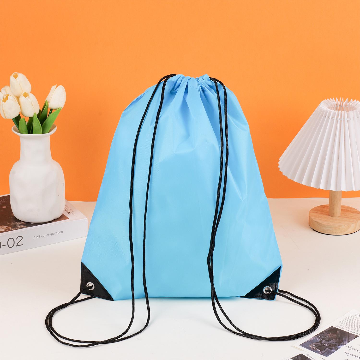 

Waterproof 210D Polyester Drawstring Sports Backpack with Custom Logo