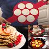 7 Holes non-stick circular Fried cooking Tools egg flippin Pancake Maker Silicone Pancake Ring Mold
