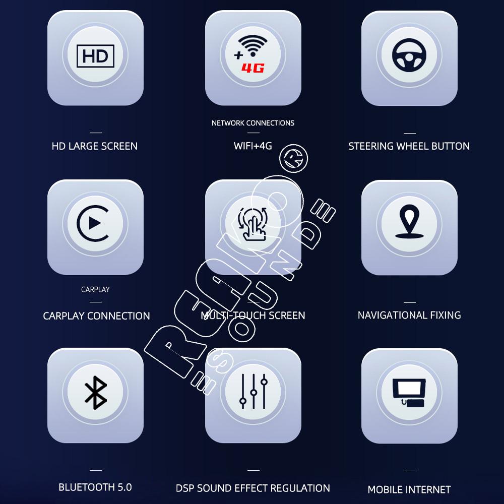 12.3" inch Car Android CarPlay Auto Car Radio Stereo Video Player navigation GPS 2 din Universal Multimedia For 2 DIN 9" Frame