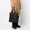 Emporio Armani Logo Zip Closure Cotton Tote Shoulder Bag Men Bags Black Y4N183-Y217J-80001