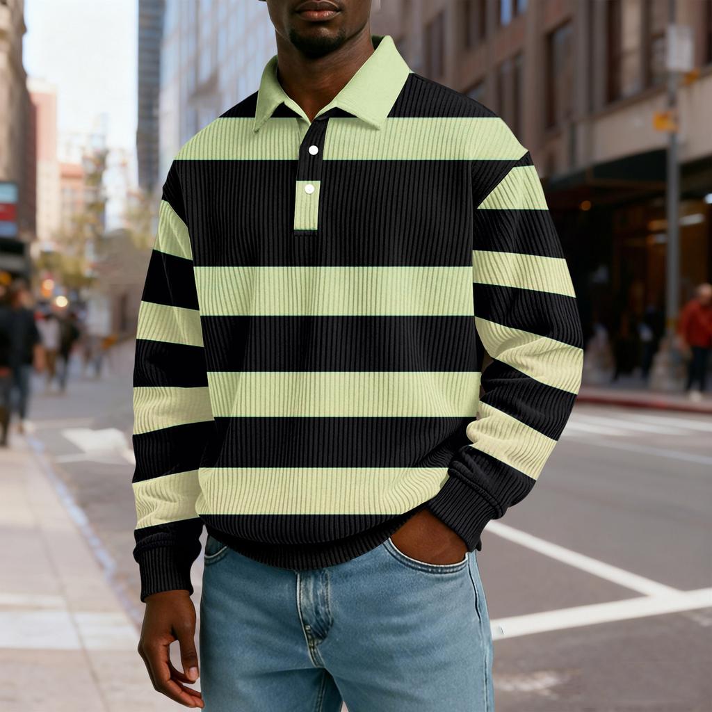 Men's Casual Loose,fitting Top Button,down Collar Long Sleeves