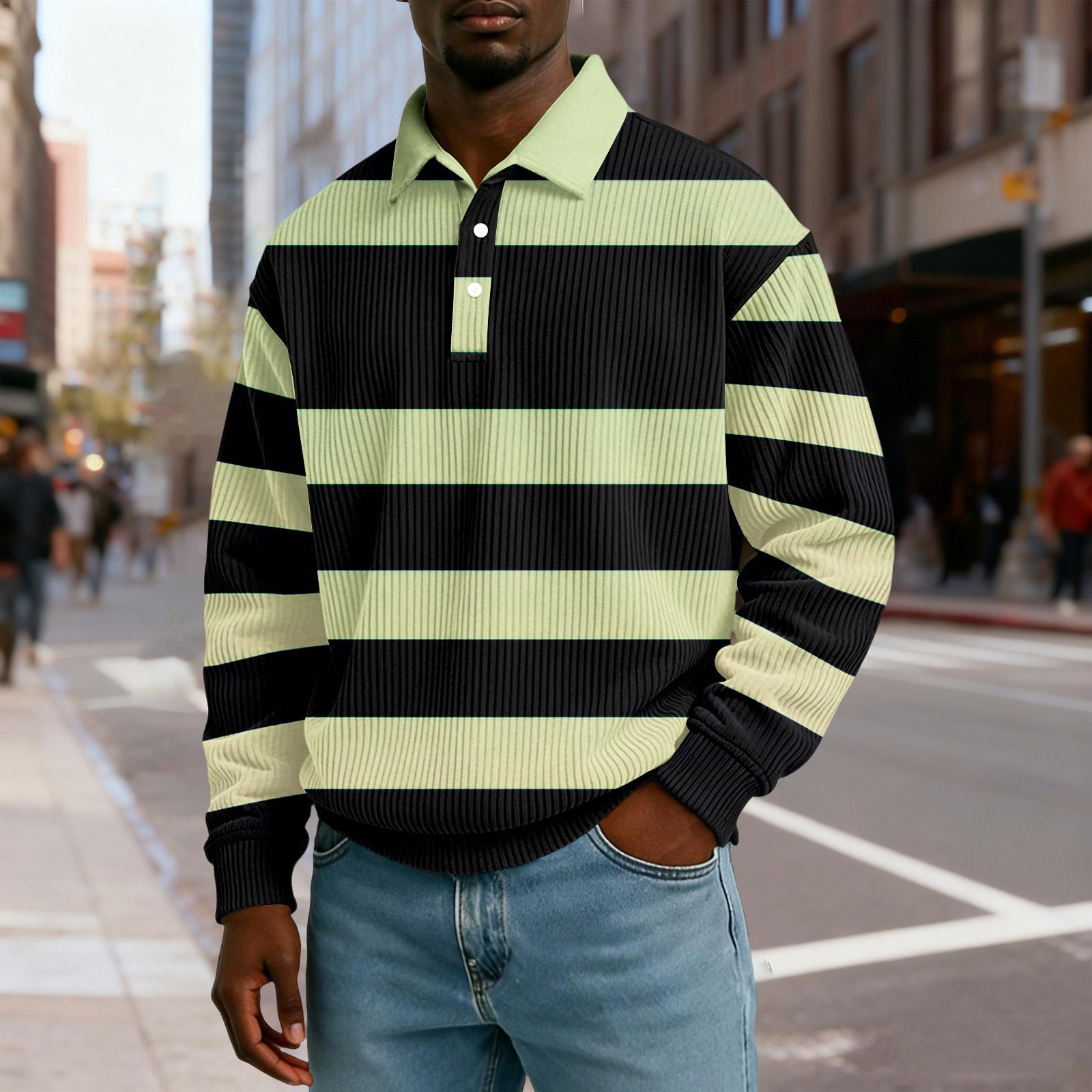 

Мужская повседневная рубашка свободного кроя с воротником на пуговицах и длинными рукавами XXXL