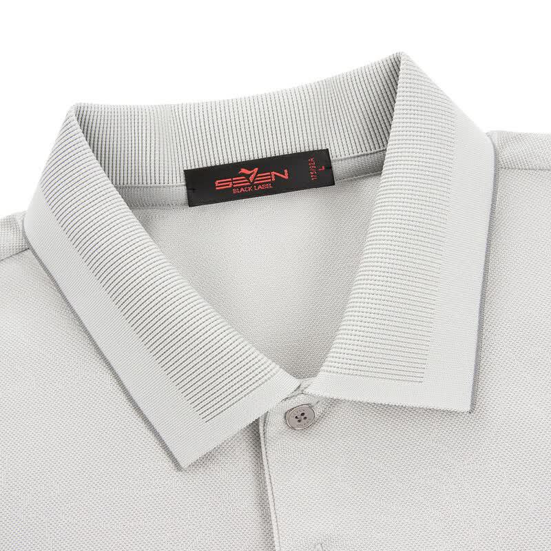 SEVEN Men's Silk Blend Jacquard Polo Shirt