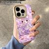 Phone Case: 2D Flat Lambskin Suitable for iPhone 18 17 16 15 14 13 Pro Protective Case, Starry Sky Bear, Christmas and Halloween Gift
