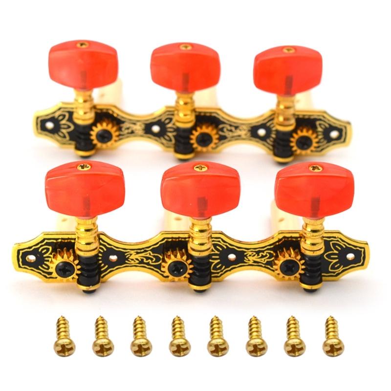 Classical Guitar Tuning Key Machine Head String Tuners Replacement 3+3 Guitar String Tuning Peg Guitar Accessory
