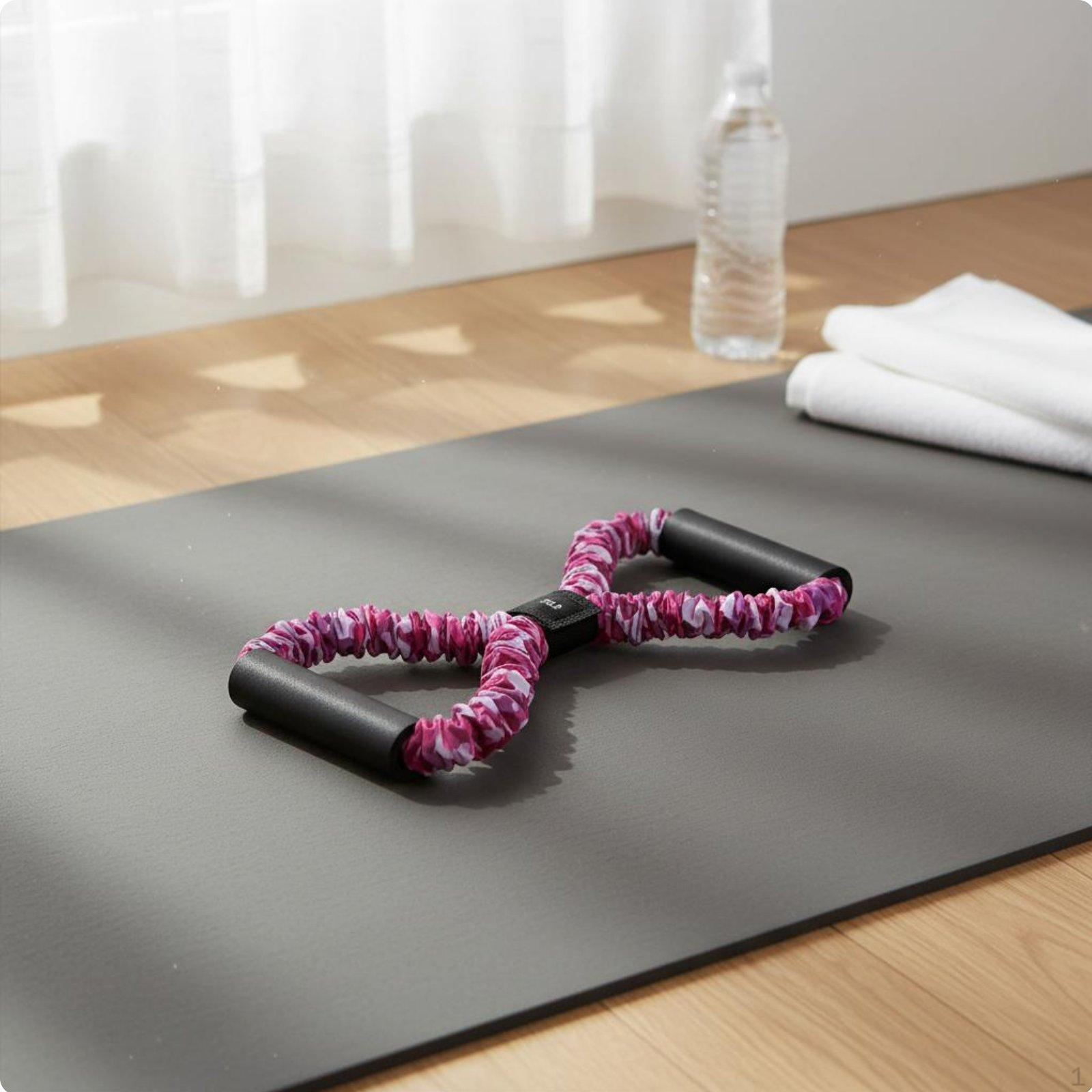 Double Loop Resistance Band Configuration 8 Shaped Exercise Snap Resistant Stretching Pull Rope
