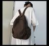 Retro Forest Canvas Backpack for Girls - Japanese Harajuku Style, Simple & Versatile for High School Students