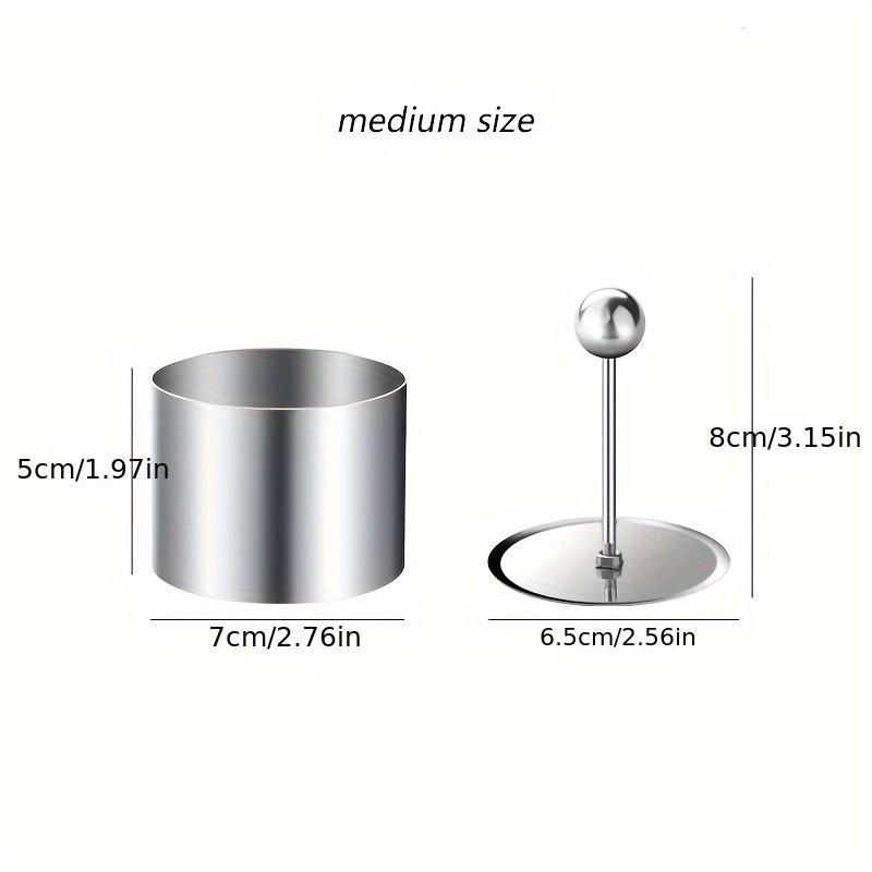 Stainless Steel Easy To Clean 1pc Circular Dish Press Mold, Cake Mold for Restaurant Kitchen
