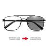 Trendy Metal Color Changing Goggles For Men And Women Retro Rectangular Sun Eyeglasses Stylish Chameleon Anti-glare Driving Sunglasses UV